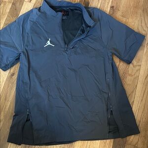 Jordan Short Sleeve Half-Zip Shirt in Dark Gray